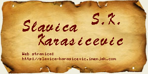 Slavica Karašićević vizit kartica